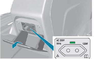 Peugeot 308. Toma de 220 V/50 Hz