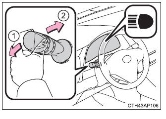 Toyota Auris. Utilización de las luces y los limpiaparabrisas