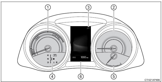 Toyota Auris. Medidores y contadores