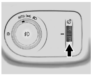 Chevrolet Cruze. Control de Iluminación del Tablero de Instrumentos