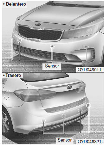 Kia Forte. Sistema de ayuda de estacionamiento