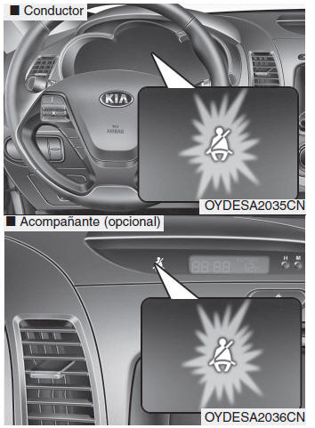 Kia Forte. Cinturones de seguridad