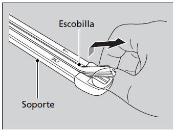 Honda Civic. Comprobación y mantenimiento de las escobillas del limpiaparabrisas