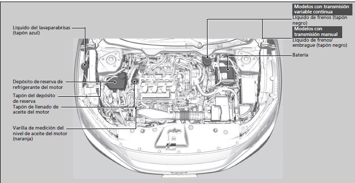 Honda Civic. Operaciones de mantenimiento bajo el capó