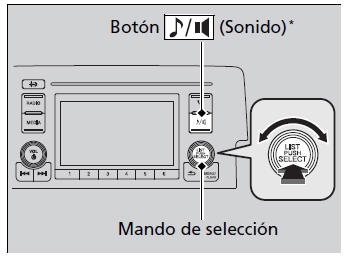 Honda Civic. Funcionamiento básico del sistema de sonido (Modelos con sistema de sonido con pantalla en color)