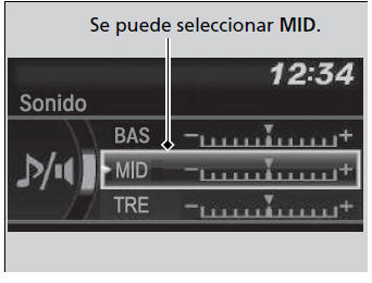 Honda Civic. Funcionamiento básico del sistema de sonido (Modelos con sistema de sonido con pantalla en color)