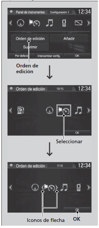 Honda Civic. Funcionamiento básico del sistema de sonido (Modelos con sistema de sonido con pantalla)