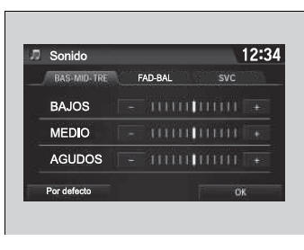 Honda Civic. Funcionamiento básico del sistema de sonido (Modelos con sistema de sonido con pantalla)