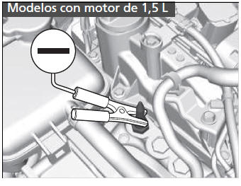 Honda Civic. Procedimiento de arranque con pinzas