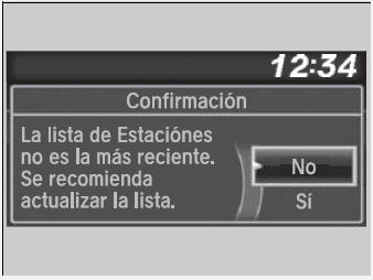 Honda Civic. Funcionamiento básico del sistema de sonido (Modelos con sistema de sonido con pantalla en color)