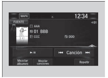 Honda Civic. Funcionamiento básico del sistema de sonido (Modelos con sistema de sonido con pantalla)