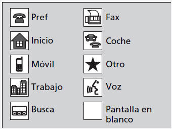 Honda Civic. Sistema de teléfono manos libres (Modelos con sistema de sonido con pantalla)
