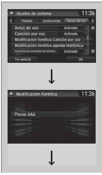 Honda Civic. Sistema de teléfono manos libres (Modelos con sistema de sonido con pantalla)