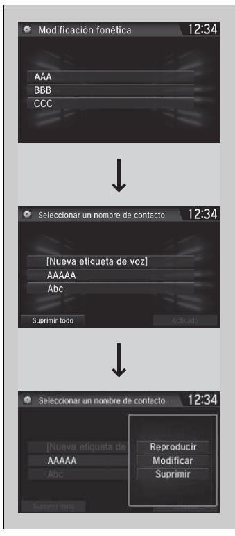 Honda Civic. Sistema de teléfono manos libres (Modelos con sistema de sonido con pantalla)