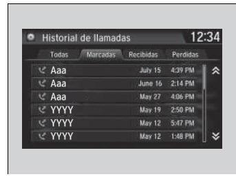 Honda Civic. Sistema de teléfono manos libres (Modelos con sistema de sonido con pantalla)