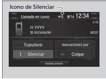 Honda Civic. Sistema de teléfono manos libres (Modelos con sistema de sonido con pantalla)