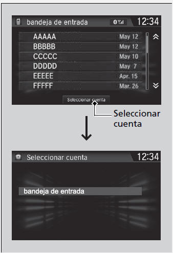 Honda Civic. Sistema de teléfono manos libres (Modelos con sistema de sonido con pantalla)
