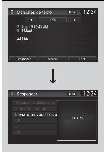 Honda Civic. Sistema de teléfono manos libres (Modelos con sistema de sonido con pantalla)