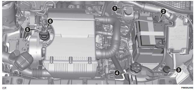 Fiat Tipo. Compartimento del motor