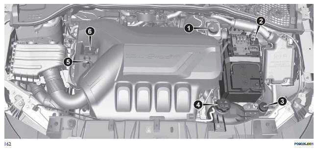 Fiat Tipo. Compartimento del motor