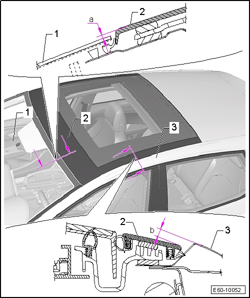 Posición de montaje para el embellecedor del techo corredizo/deflector