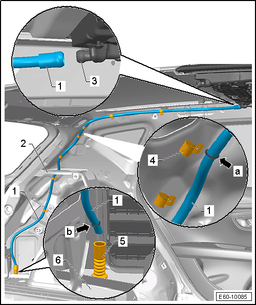 Tubos flexibles de desagüe: desmontar y montar (versión 2 y 4 puertas)