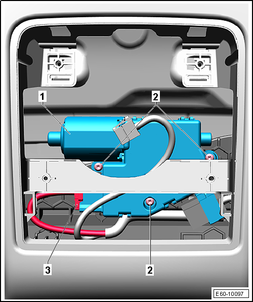 Unidad de control del techo corredizo -J245-: desmontar y montar