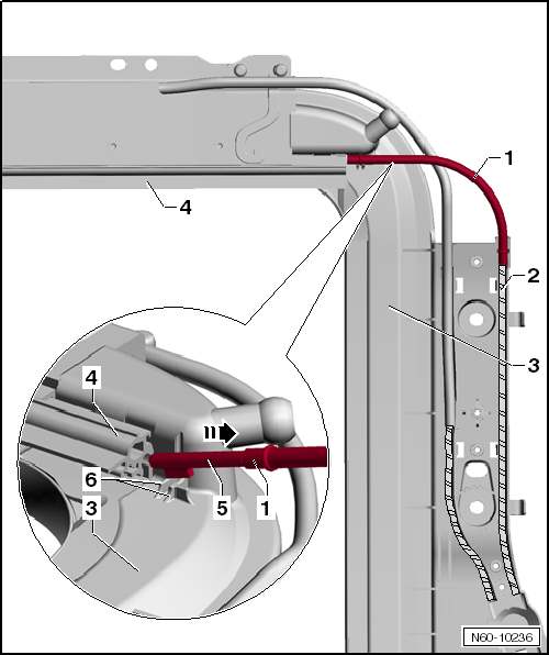 Cables de mando para la persiana del techo corredizo: desmontar y montar