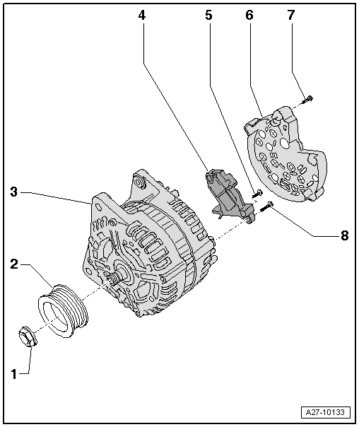 Alternador Bosch (a partir de 2007): cuadro de montaje