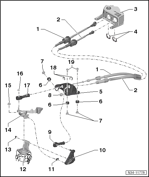 Cuadro de montaje - Cables de mando