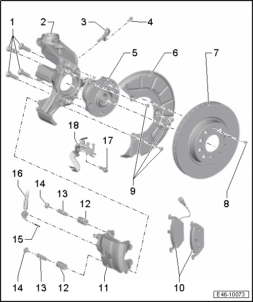 Cuadro de montaje - Freno delanteros, pinza de freno FS III