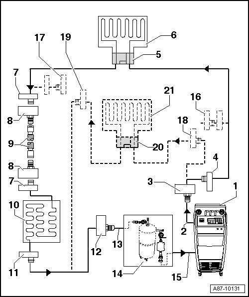 Circuito frigorífico con válvula de expansión, depósito de líquido y un segundo evaporador