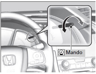 Honda Civic. Funcionamiento de los mandos alrededor del volante