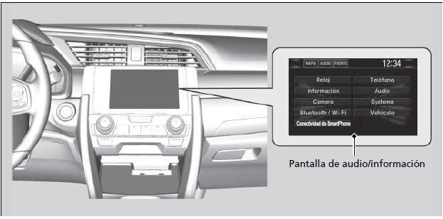 Honda Civic. Funciones configurables (Modelos con sistema de sonido con pantalla)