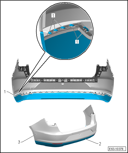 Spoiler inferior (paragolpes posterior), modelo ST: desmontar y montar