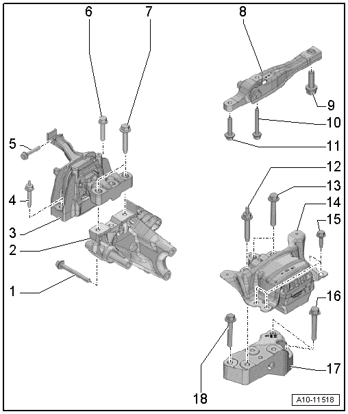 Cuadro de montaje - Conjunto soporte de la mecánica